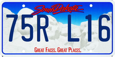 SD license plate 75RL16