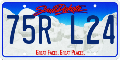 SD license plate 75RL24