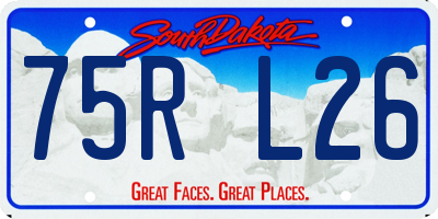 SD license plate 75RL26