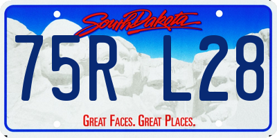SD license plate 75RL28