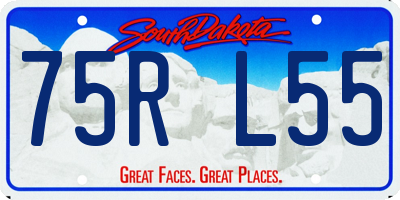 SD license plate 75RL55