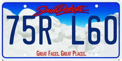 SD license plate 75RL60