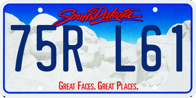 SD license plate 75RL61