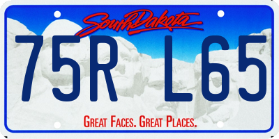 SD license plate 75RL65