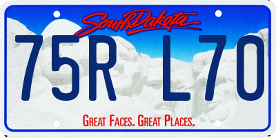 SD license plate 75RL70