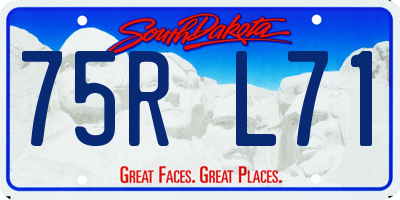 SD license plate 75RL71