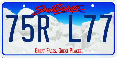 SD license plate 75RL77