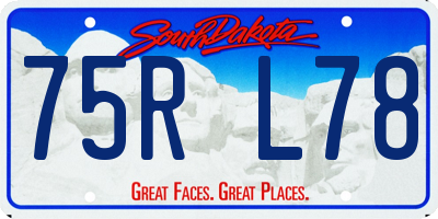 SD license plate 75RL78