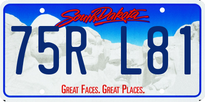 SD license plate 75RL81