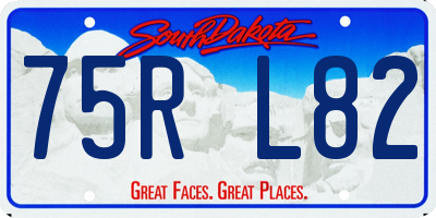SD license plate 75RL82
