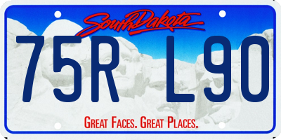 SD license plate 75RL90