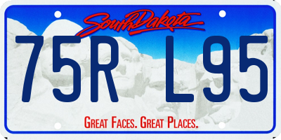 SD license plate 75RL95