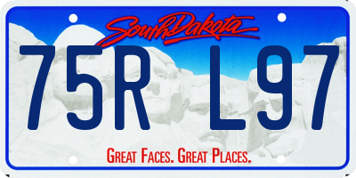 SD license plate 75RL97