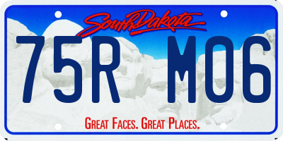 SD license plate 75RM06