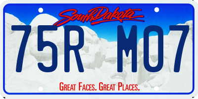 SD license plate 75RM07