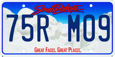 SD license plate 75RM09