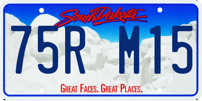 SD license plate 75RM15