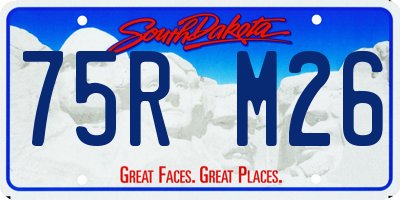 SD license plate 75RM26