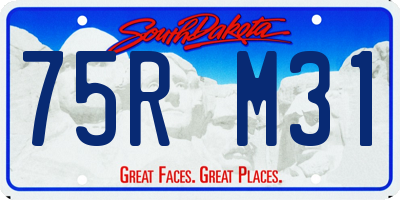 SD license plate 75RM31
