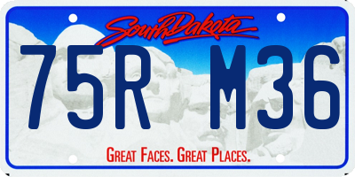 SD license plate 75RM36