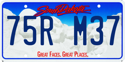 SD license plate 75RM37