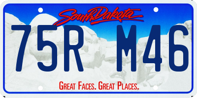 SD license plate 75RM46