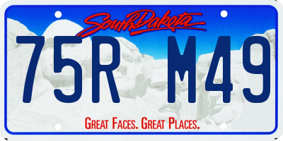 SD license plate 75RM49