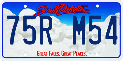 SD license plate 75RM54