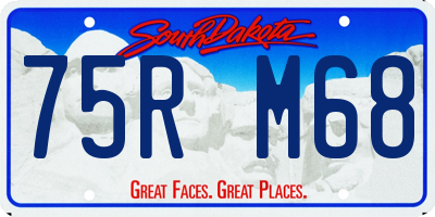 SD license plate 75RM68