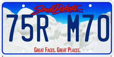 SD license plate 75RM70