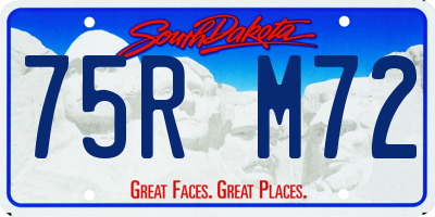 SD license plate 75RM72