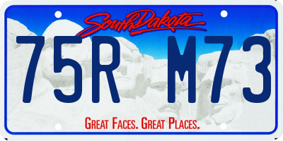 SD license plate 75RM73