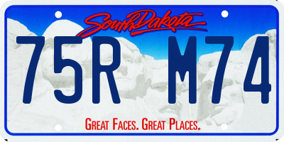 SD license plate 75RM74