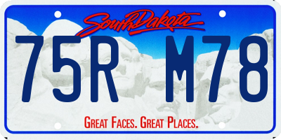 SD license plate 75RM78