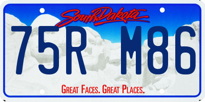 SD license plate 75RM86