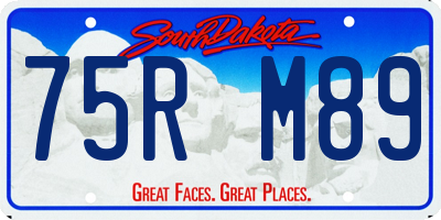 SD license plate 75RM89