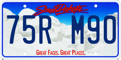 SD license plate 75RM90