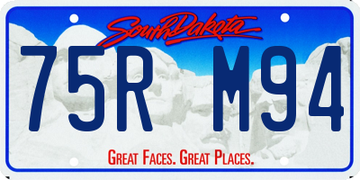 SD license plate 75RM94