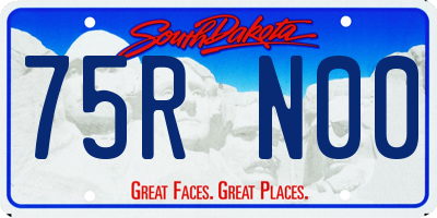 SD license plate 75RN00