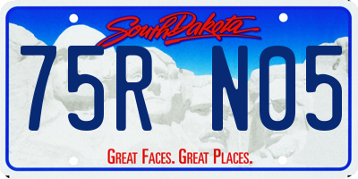 SD license plate 75RN05