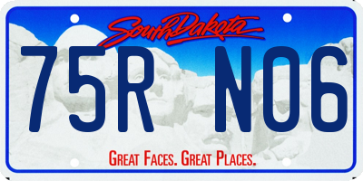 SD license plate 75RN06