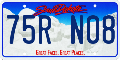 SD license plate 75RN08