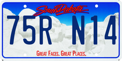 SD license plate 75RN14