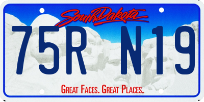 SD license plate 75RN19