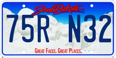 SD license plate 75RN32