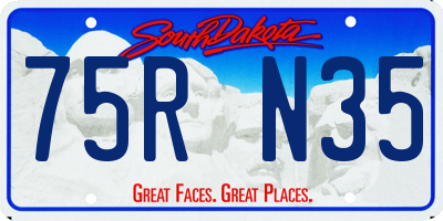 SD license plate 75RN35