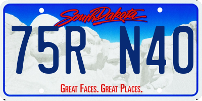 SD license plate 75RN40