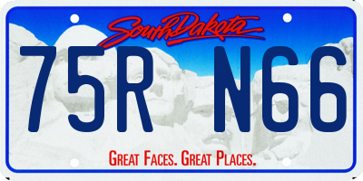 SD license plate 75RN66