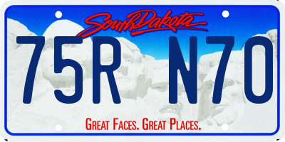 SD license plate 75RN70