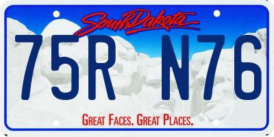 SD license plate 75RN76
